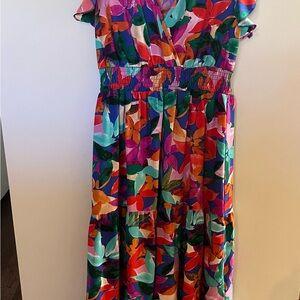 Colorful Floral Womens Dress